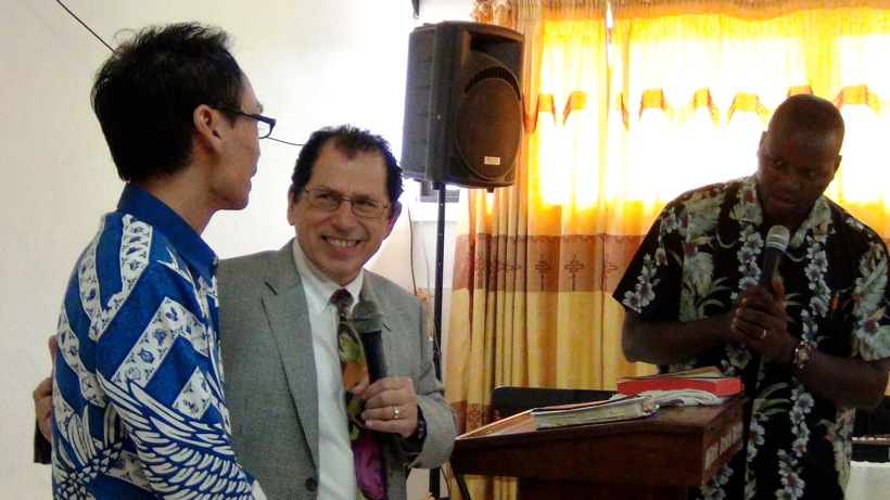 Walter introduces Teachers at Kenya School of Ministry: Pastor Victor Kristijanto from Indonesia