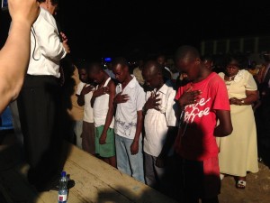 Leading souls to Christ - Open air crusade Mombasa, Kenya