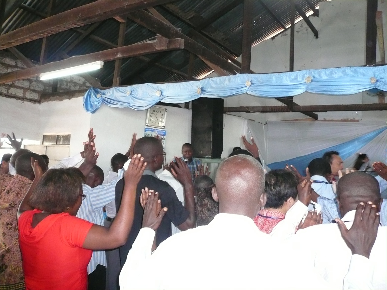 Prayer Time at Kenya School of Ministry in Mombasa