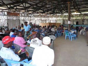 People waiting for treatment at one o the churches where the Medical Camp was hosted