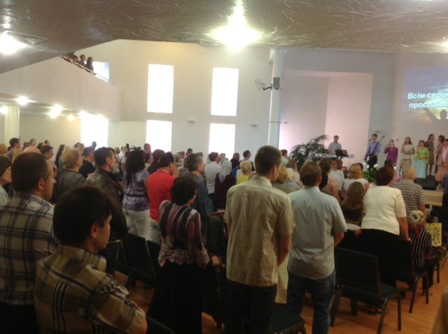 Preaching at Philadelphia Church in Kiev. 7 souls came to Christ.