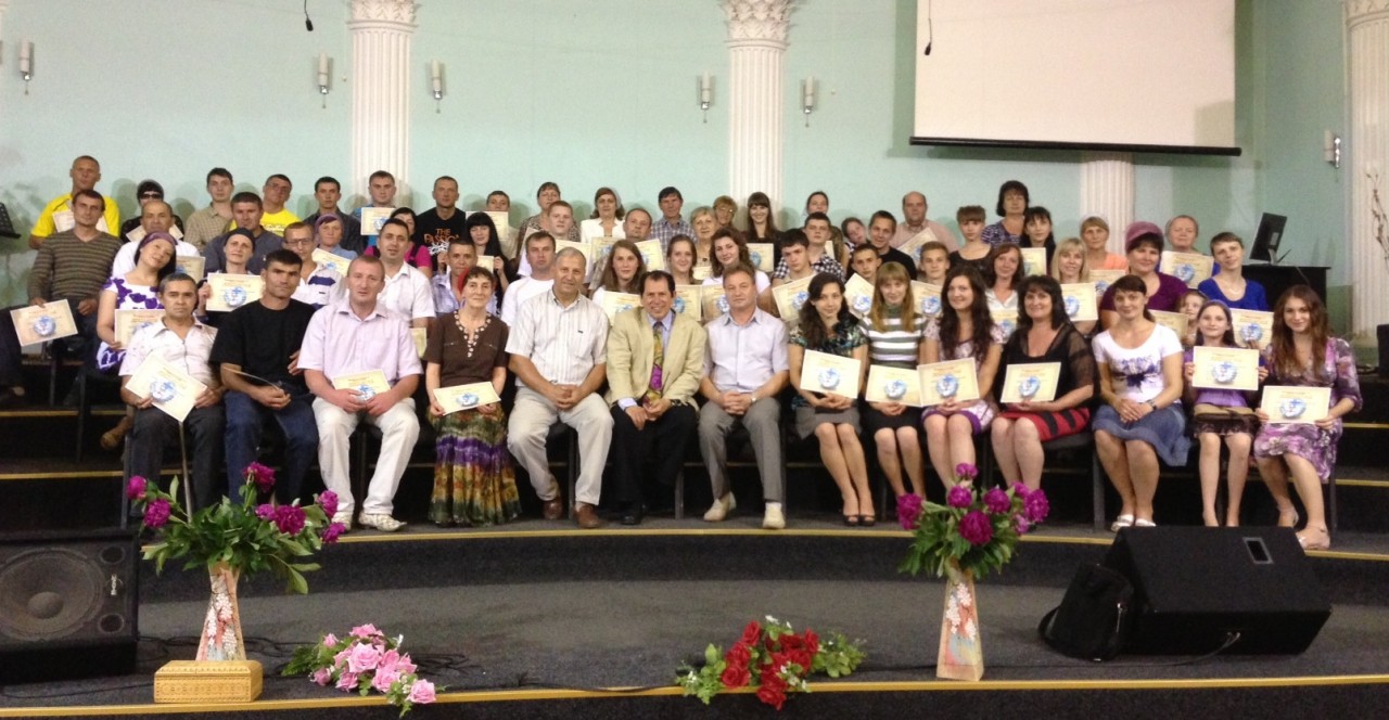 Graduating Class at Slavyansk, Donetsk, Ukraine Bible School May 2013