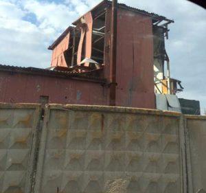 Bombed out building in Eastern Ukraine